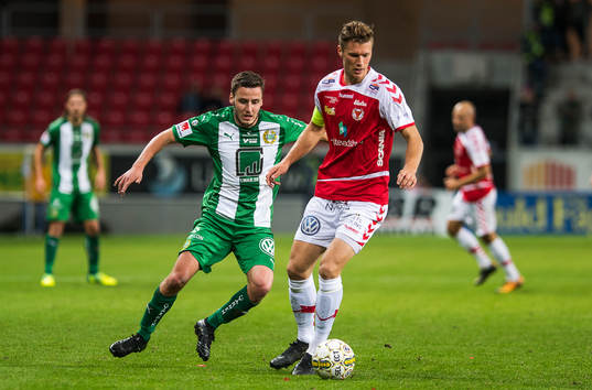 Kalmars Viktor Elm och Hammarbys Jeppe Andersen