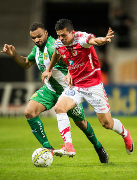 Kalmars Romário Pereira Sipião och Hammarbys Serge-Junior