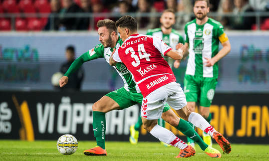 Kalmars Herman Hallberg och Hammarbys Muamer Tankovic