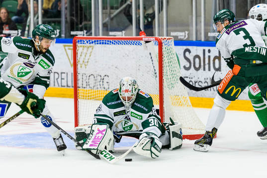 Färjestads målvakt Lars Haugen