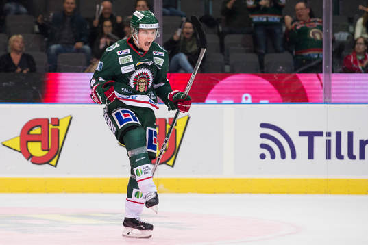 Frölundas Lias Andersson jublar
