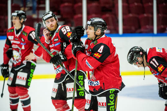 Malmö Redhawks Robin Alvarez, Anton Mylläri, Tuukka