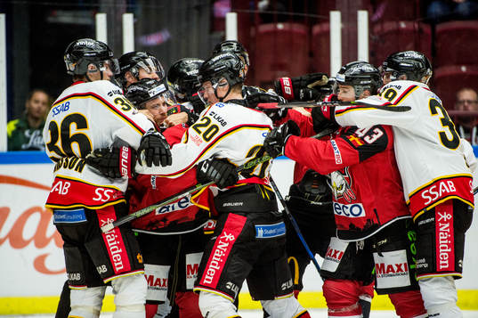 Luleås Emil Larsson, Gustav Rydahl och Pontus Själin i