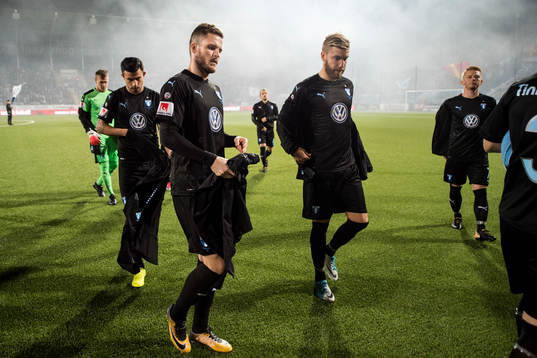 Malmö FFs Behrang Safari, Lasse Nielsen och Rasmus