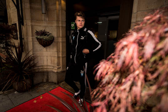Mattias Svanberg ses när Malmö FF lämnar Norrköping