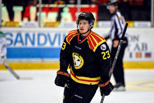 Brynäs Lucas Carlsson jublar