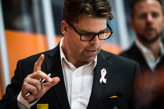 Karlskronas tränare Ove Molin jublar