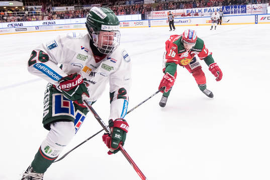Frölundas Rasmus Dahlin och Moras Emil Aronsson  i