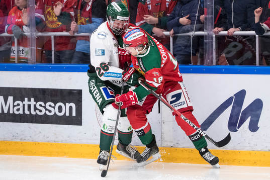 Frölundas Rasmus Dahlin och Moras Emil Aronsson  i