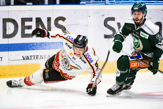Luleås Johan Forsberg och Färjestads Jesse Virtanen