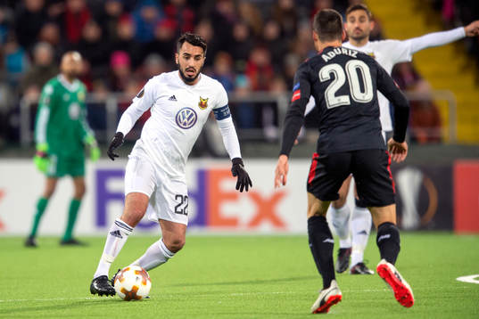 Östersunds Brwa Nouri och Athletic Bilbaos Aritz Aduriz