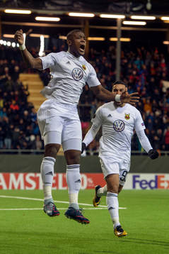 Östersunds Salisu Abdullahi Gero jublar
