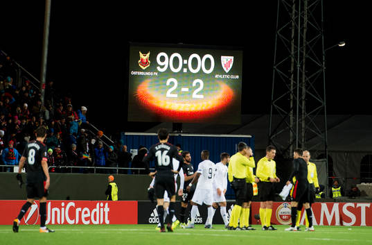 Fotbollsmatchen Europa League mellan Östersund och