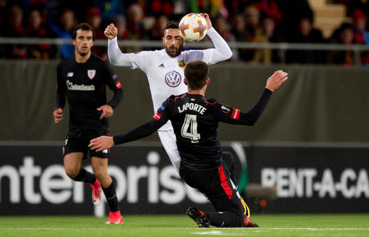 Östersunds Saman Ghoddos och Athletic Bilbaos Yeray Alvarez