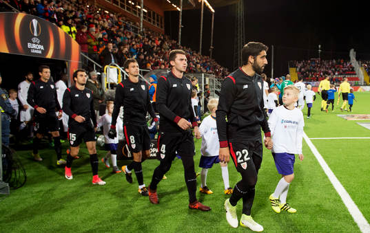 Athletic Bilbaos Inigo Lekue, Ander Iturraspe, Aymeric