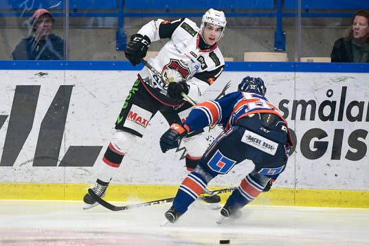 Malmö Redhawks Lukas Haudum och Växjös Arvid Lundberg