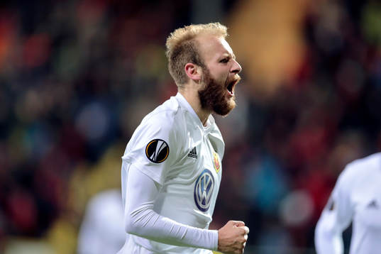 Östersunds Curtis Edwards jublar