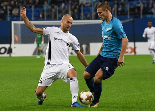 Russia. St. Petersburg. October 19, 2017. Rosenborg players
