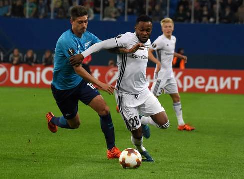 Russia. St. Petersburg. October 19, 2017. Zenit players