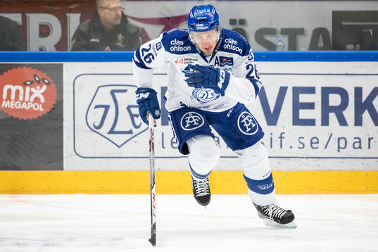 Leksands Patrik Norén  på värmningen innan