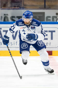 Leksands Mattias Ritola  på värmningen innan