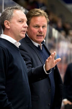 Leksands tränare Leif Carlsson och assisterande tränare
