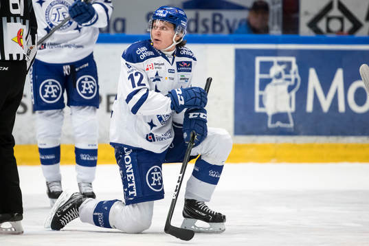 Leksands Fredrik Forsberg  i ishockeymatchen i