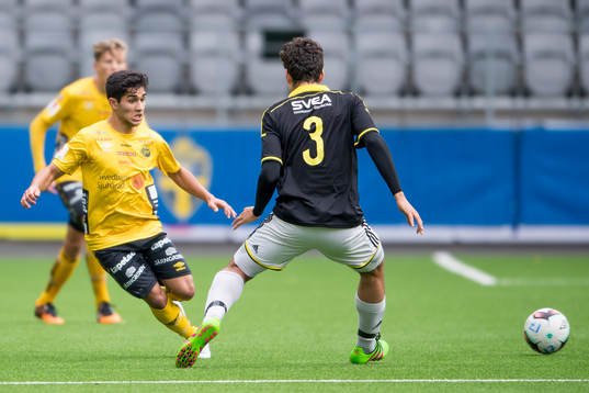 Elfsborgs Eduart Iljazi och AIK’s Mark Gorgos