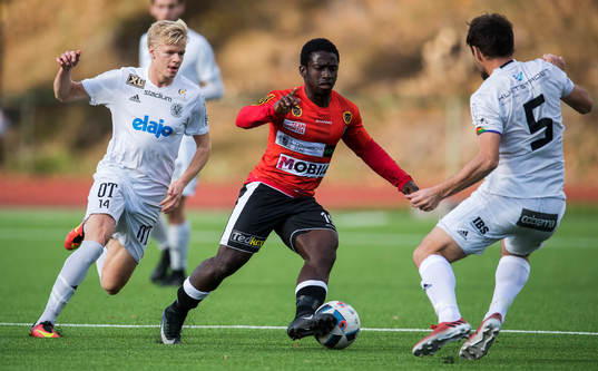 Landskronas Thierry Zahui  och Oskarshamns Axel Lindahl och