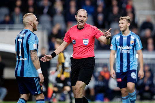 Djurgårdens Magnus Eriksson och Jesper Karlström med