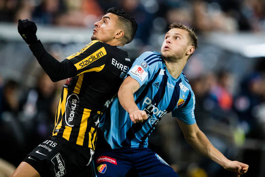 Häckens Ahmed Yasin och Djurgårdens Jesper Karlström