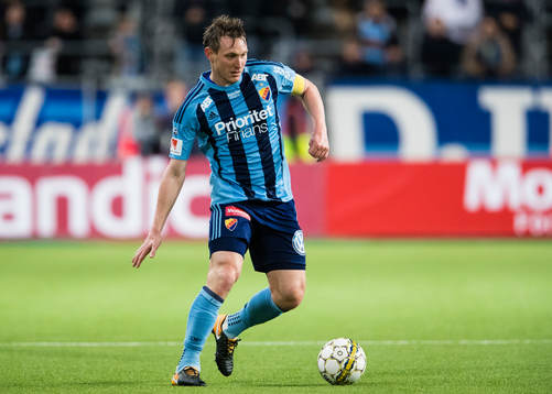 Djurgårdens Kim Källström med bollen