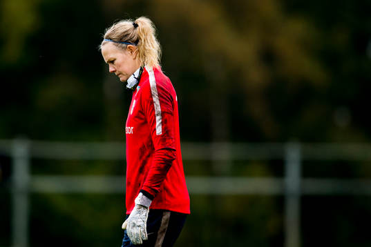 Goalkeeper Ingrid Hjelmseth of Norway