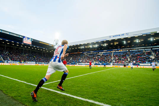Morten Thorsby of Heerenveen enters the pitch for the