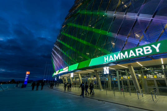Exteriör av Tele2 Arena