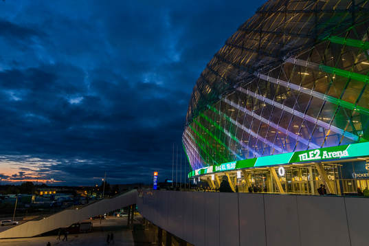 Exteriör av Tele2 Arena