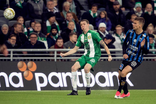 Hammarbys Birkir Már Saevarsson och Sirius Elias Andersson