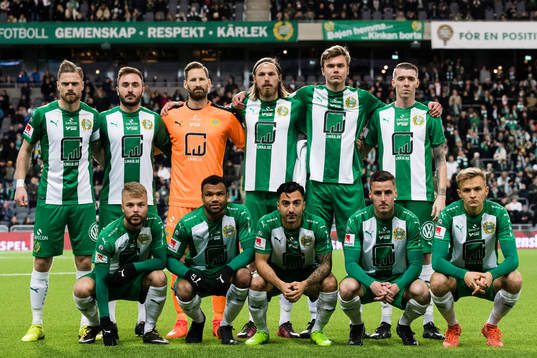 Hammarbys startelva innan fotbollsmatchen i Allsvenskan