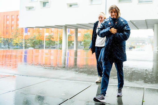 Maren Mjelde of Norway arrives