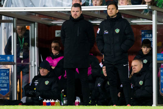 Jönköpings tränare Jimmy Thelin och assisterande