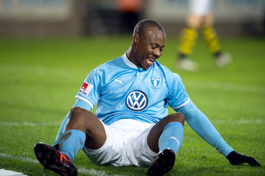 Malmö FFs Carlos Strandberg deppar
