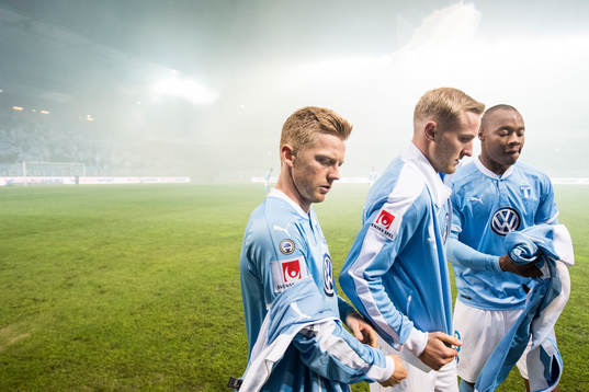 Malmö FFs Anders Christiansen, Franz Brorsson och Carlos