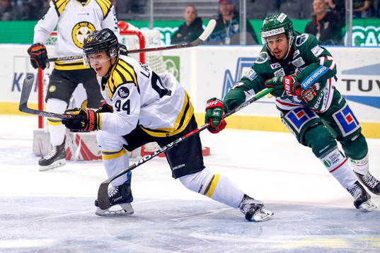 Brynäs Henrik Larsson och Frölundas Sebastian Stålberg