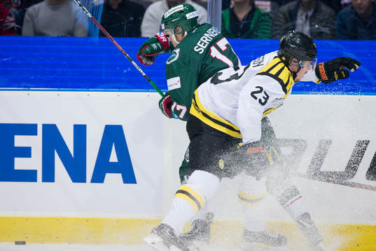 Frölundas Sebastian Stålberg och Brynäs Lucas Carlsson