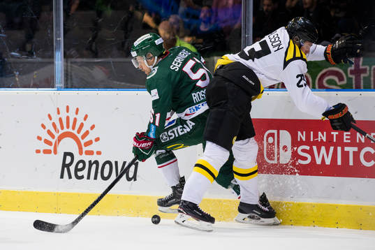Frölundas Mats Rosseli Olsen och Brynäs Lucas Carlsson