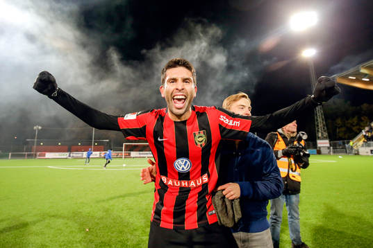 Brommapojkarnas Luca Gerbino Polo jublar