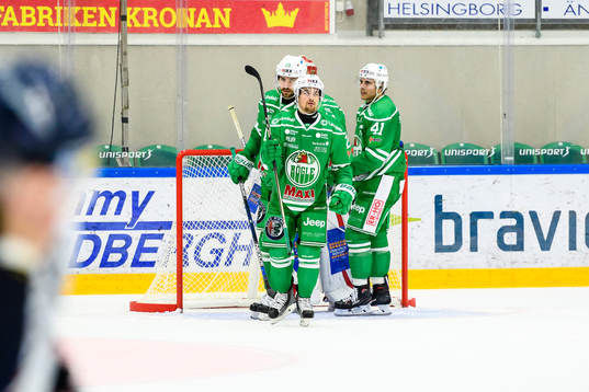 Rögles Kevin Gagné, Ludvig Rensfeldt och Daniel Widing