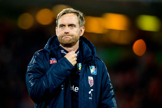 Martin Sjögren, head coach of Norway, looks dejected