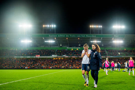 Caroline Graham Hansen of Norway walks off the pitch