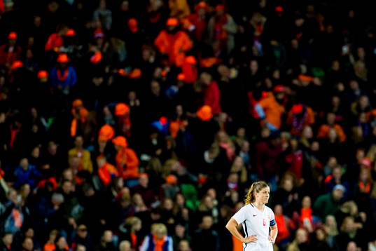 Maren Mjelde of Norway looks dejected as Netherlands score